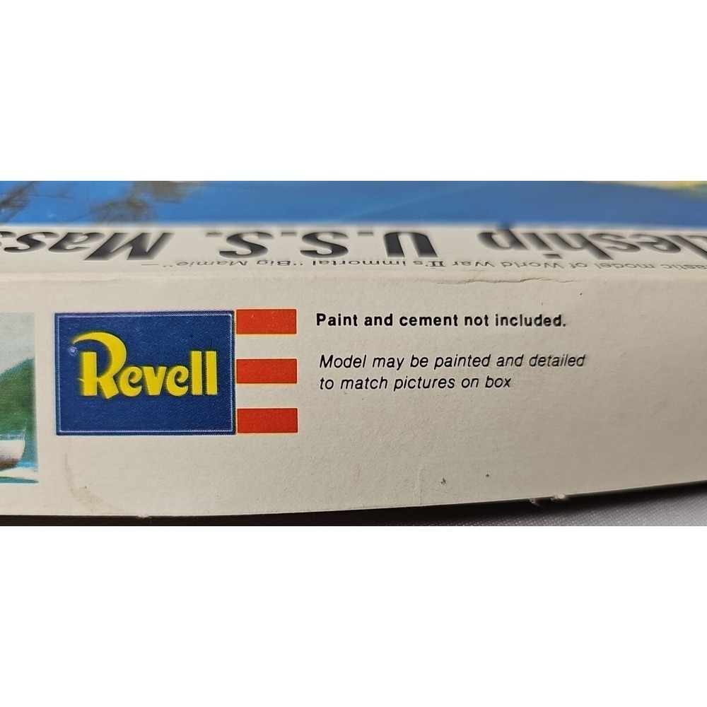 Battleship USS Massachusetts Revell H485 1/720 Scale 1969 VTG Never Assembled - Picture 7 of 8